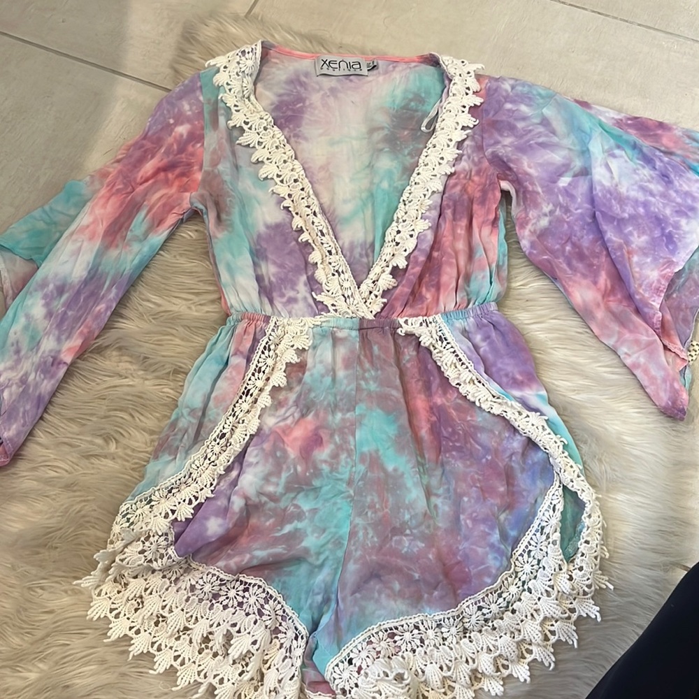 Swim cover up romper